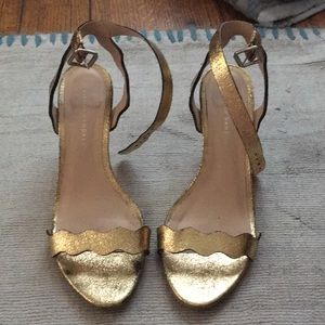 Loeffer Randall gold sandal